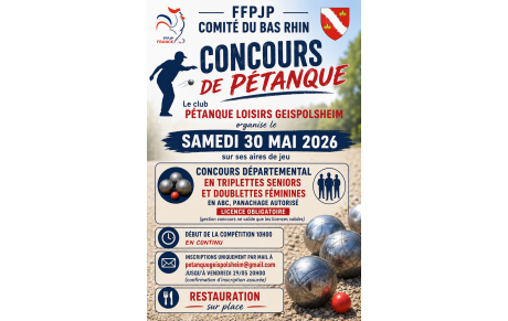 Concours Départemental Triplettes Séniors / Doublettes Féminines