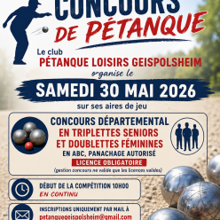 Concours Départemental Triplettes Séniors / Doublettes Féminines
